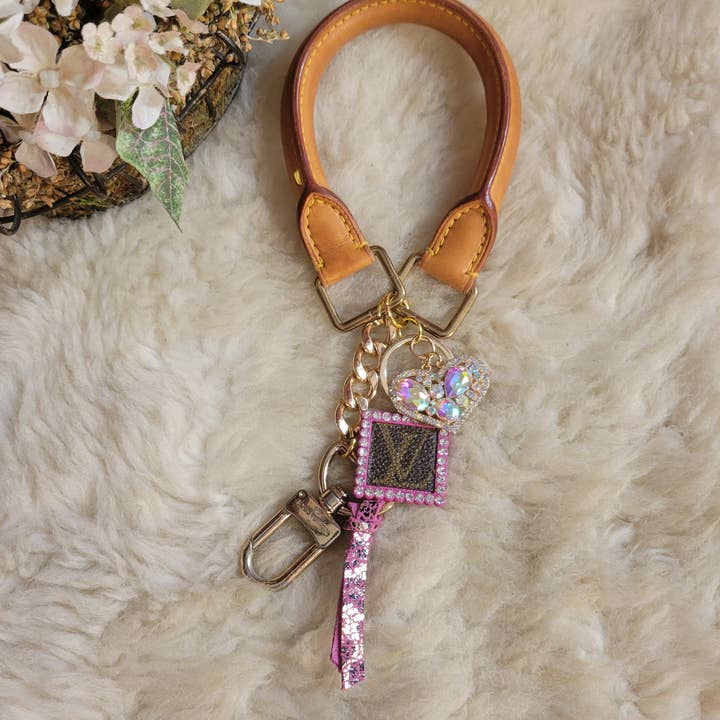 Upcycled Always & Forever accessories - Wholesale Keychain - Women's - Upcycled LV handle wristlet / keychain9