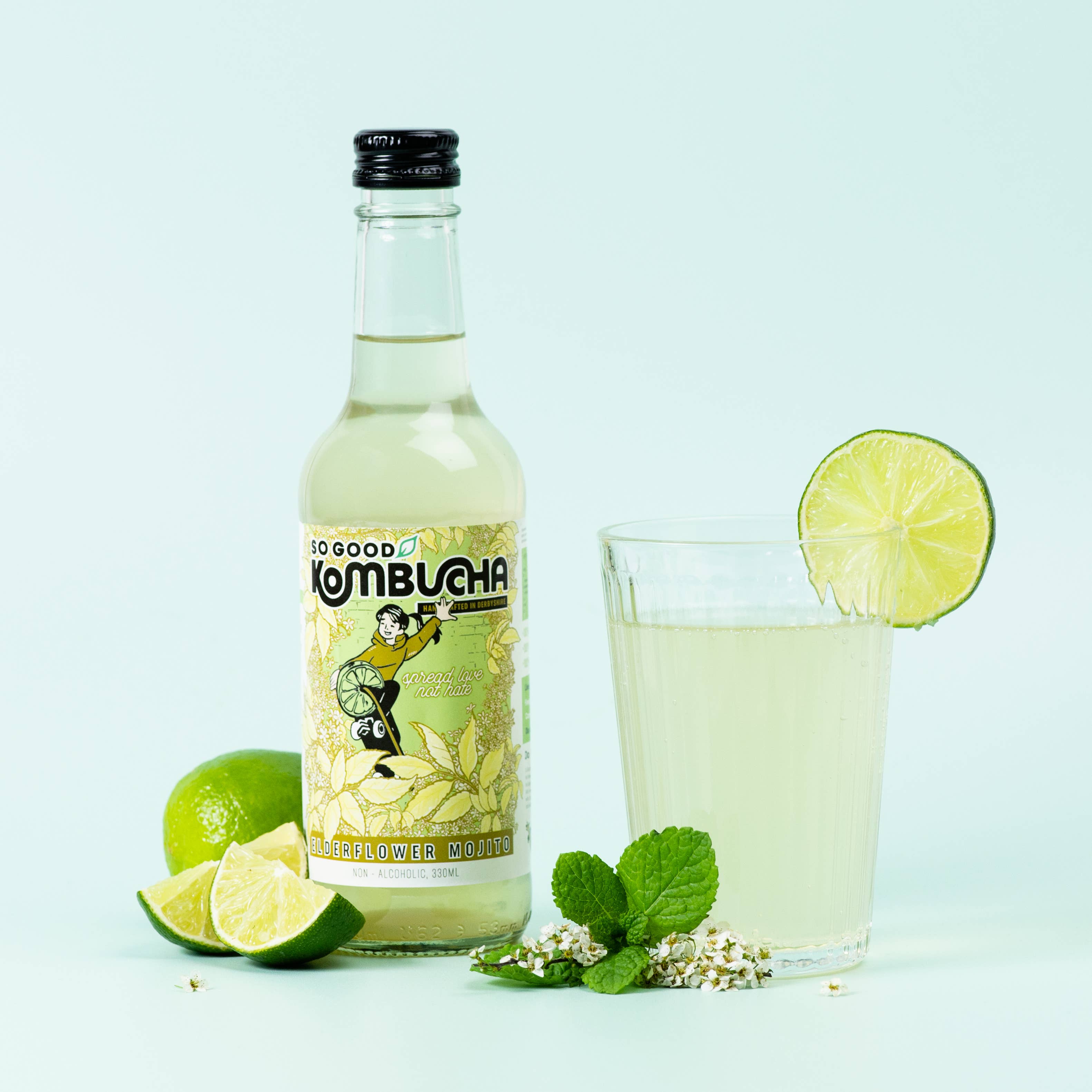 So Good Kombucha - Wholesale Kombucha - So Good Kombucha- Elderflower Mojito BBE July 20255