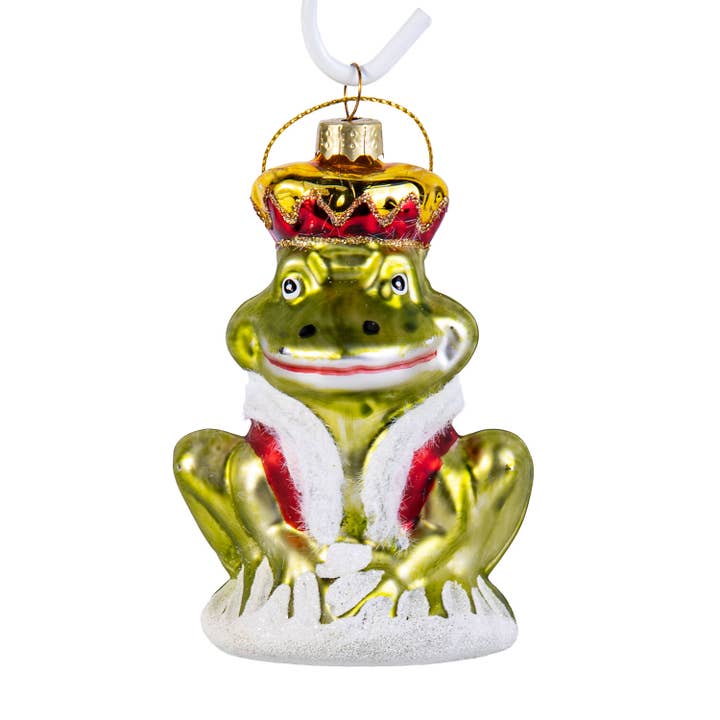 STP - Wholesale Ornament - The Frog Prince Glass Christmas Tree Ornament