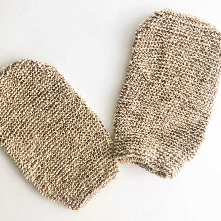Smile Boutiques - Wholesale Exfoliating Gloves/Mitts - Natural Jute Mitt - Organic Biodegradable Exfoliating