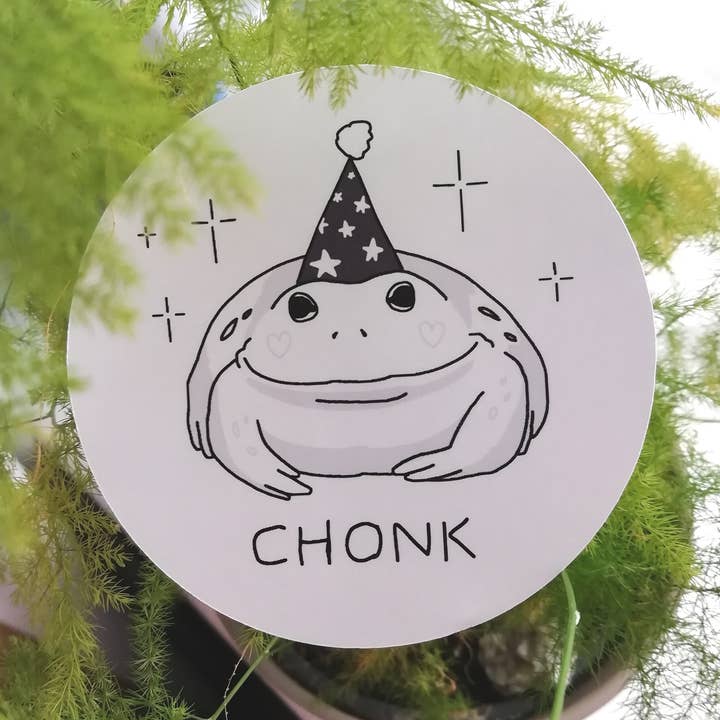 Nimbob - Wholesale Sticker - Chonk Frog Sticker - Magic Chonky Frog Glossy Sticker1