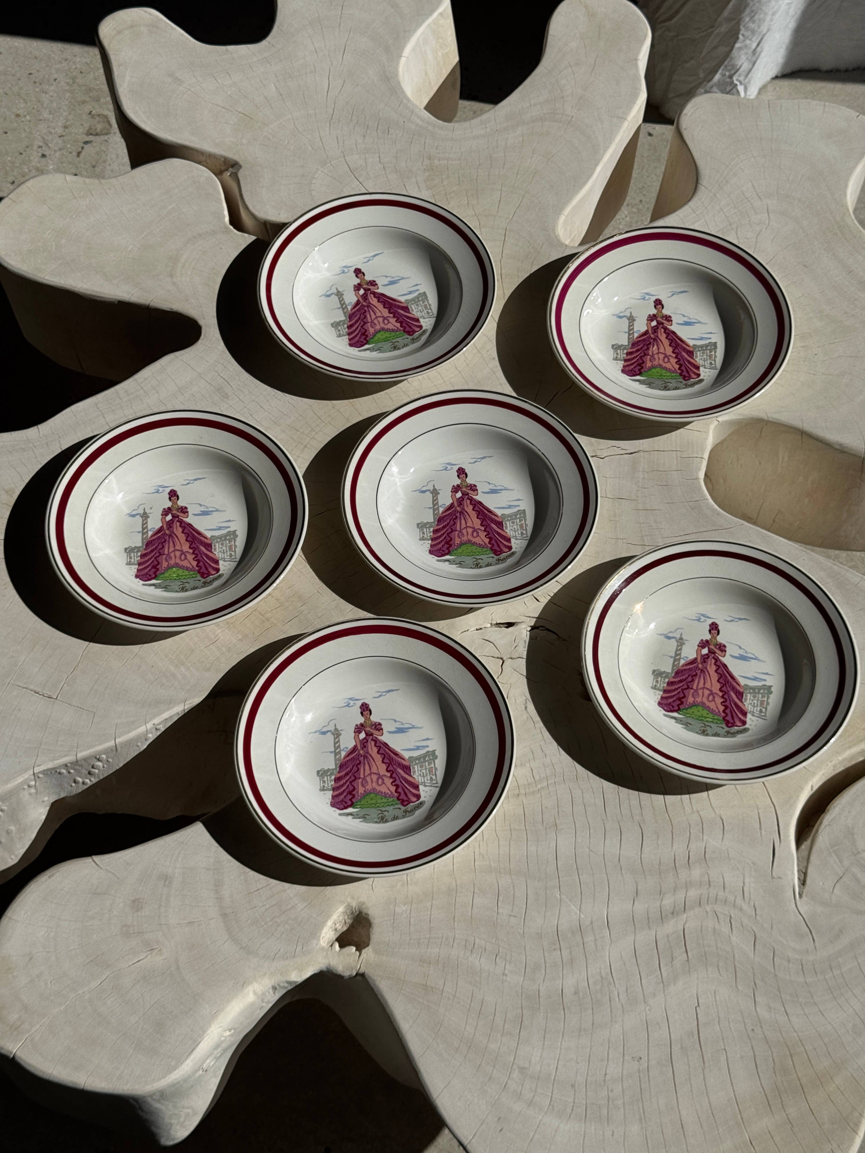 Office Objets - Wholesale Dinner Plate - Set of 6 Ile de France deep plates D22.5
