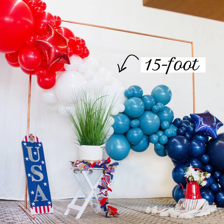 Ellie's Party Supply - Wholesale Balloon - 4th of July Balloon Arch Kit - Patriotic Balloon Garland Kit10