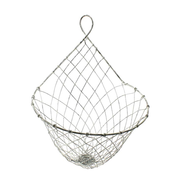 Otis Wire Wall Basket - Lrg - Zinc Whitewash for wholesale by HomArt