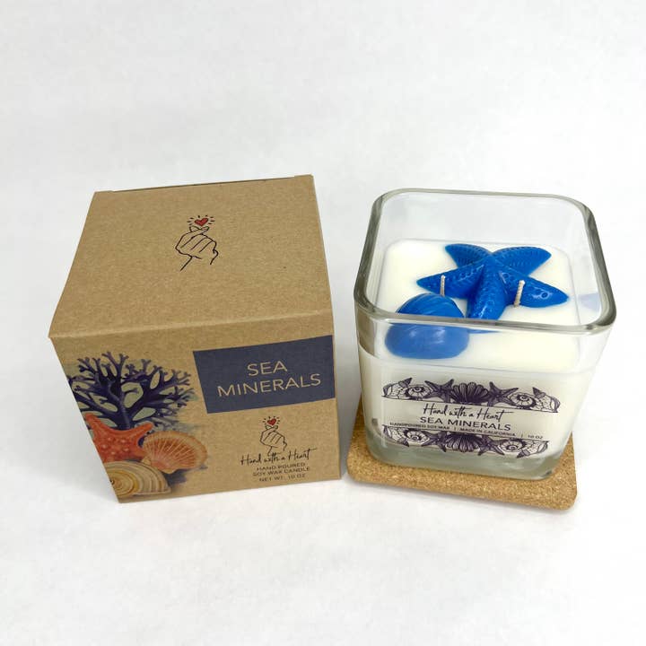 Hand with a Heart - Wholesale Jar/Filled Candle - Sea Minerals Soy Wax Candle