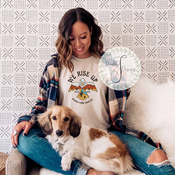 We Rise Up Eagle Tee for wholesale by Double J Designs Co.