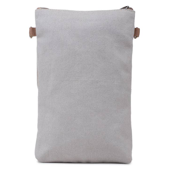 Sixtease Bags USA - Wholesale Crossbody Bag - Women's - Canvas & Leather Women's Crossbody Bag - Platinum/Grey3