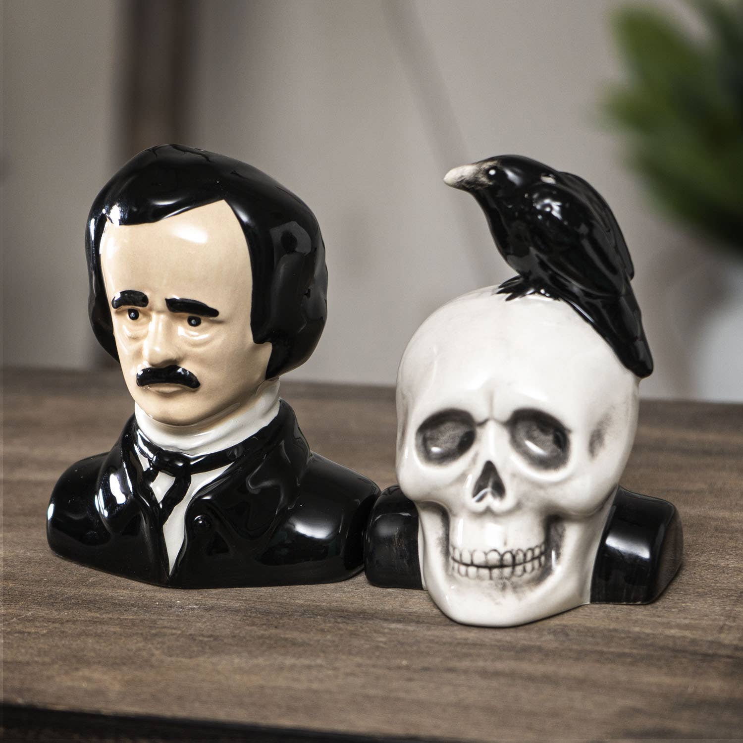 Pacific Trading - Wholesale Salt & Pepper Shaker Set - Edgar Allen Poe Ceramic Salt & Pepper Shaker Set6