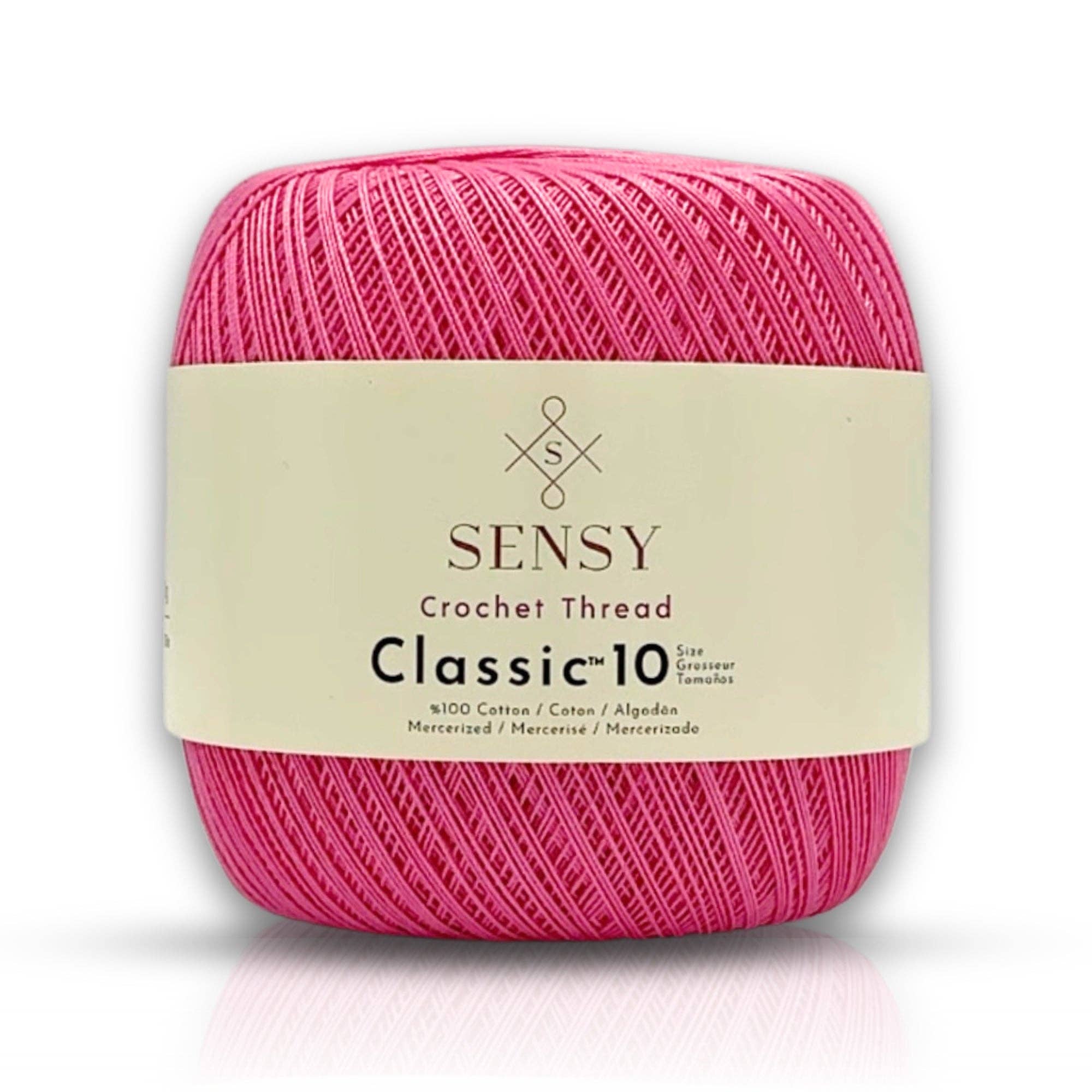 Sensy - Wholesale Yarn - Sensy Crochet Thread Classic Size 10, 100% Mercerized Giza Cotton, 617 Yards, Gauge 0 Lace26