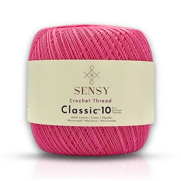 Sensy - Wholesale Yarn - Sensy Crochet Thread Classic Size 10, 100% Mercerized Giza Cotton, 617 Yards, Gauge 0 Lace26