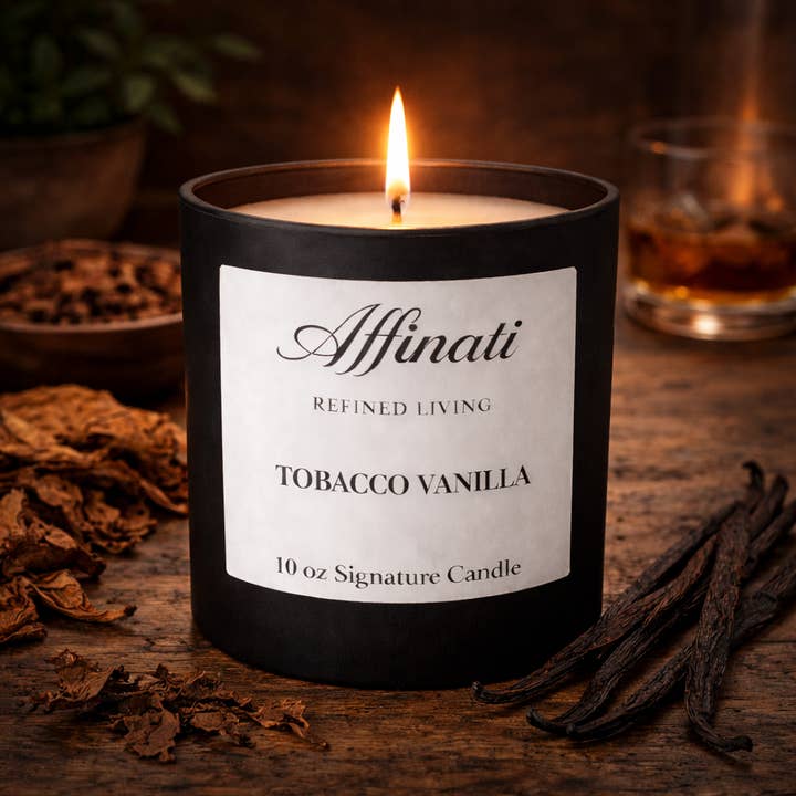 Affinati - Wholesale Jar/Filled Candle - Tobacco Vanilla Signature Candle2