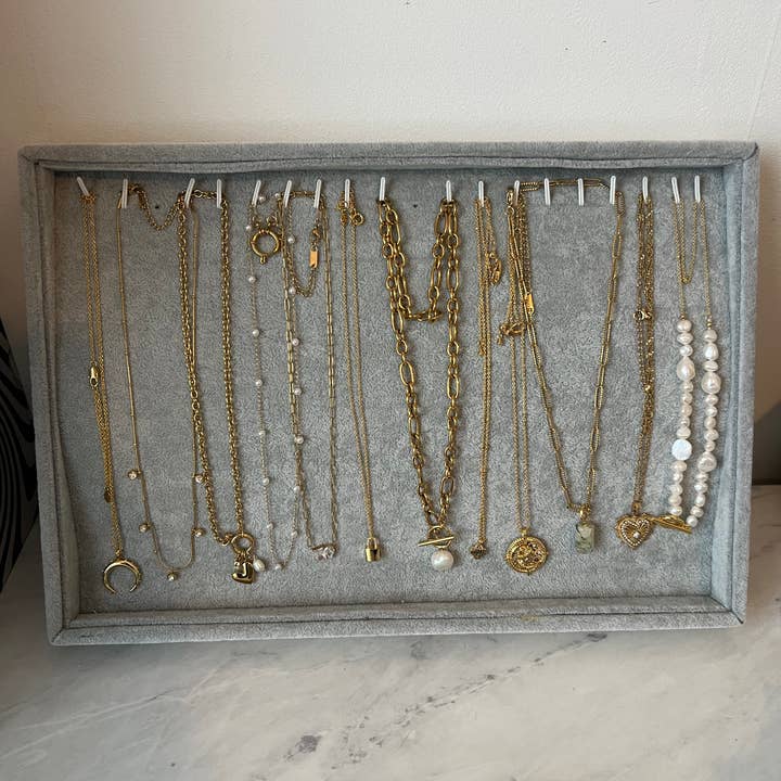 x12 Complete Necklace Collection 18k Gold Plated Assortment for wholesale by Gold Lunar