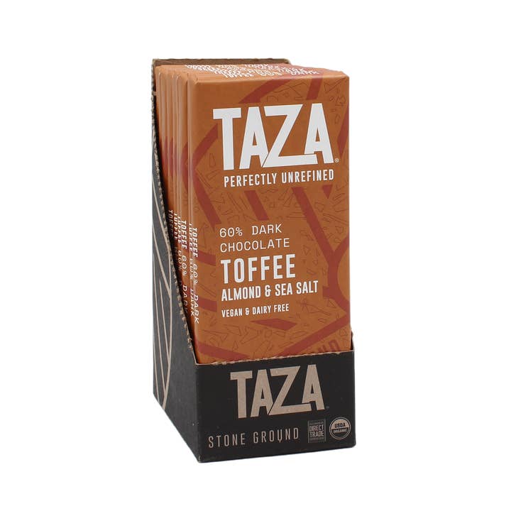 Taza Chocolate - Wholesale Chocolate Bar - Toffee, Almond, & Sea Salt Bar1