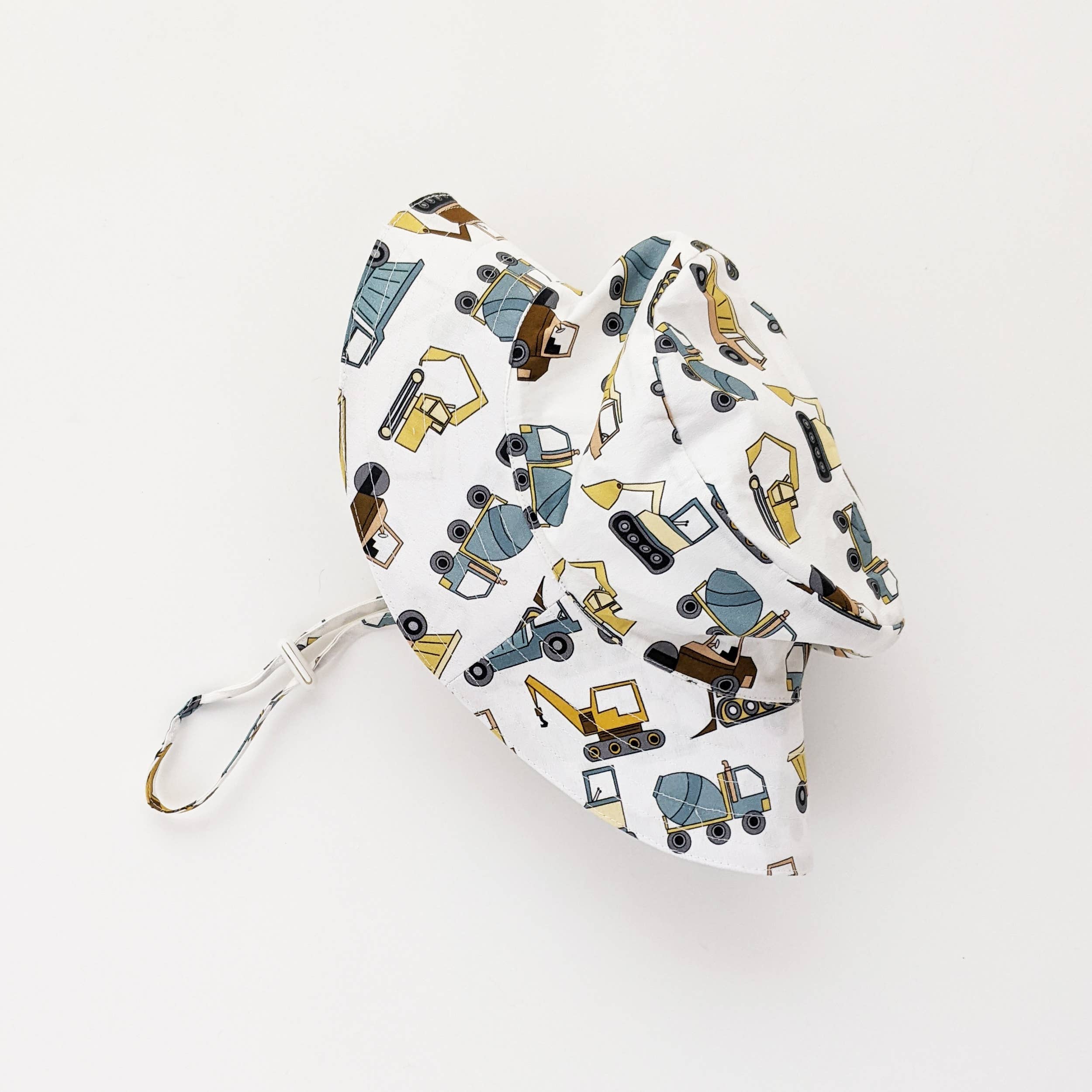 Huggalugs - Vente Chapeau de soleil – enfant - Chapeau seau Construction Trucks UPF 50+ pour bébés et tout-petits