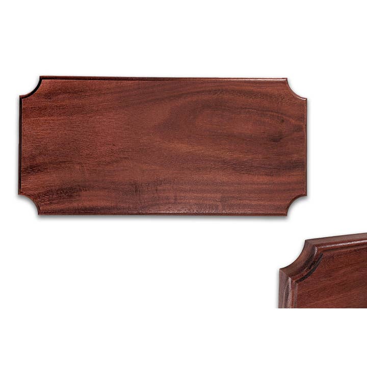 Genuine Mahogany Plaque (14.5x7x0.75 inch),Blank wooden plaque for wholesale by Wild Woodworker