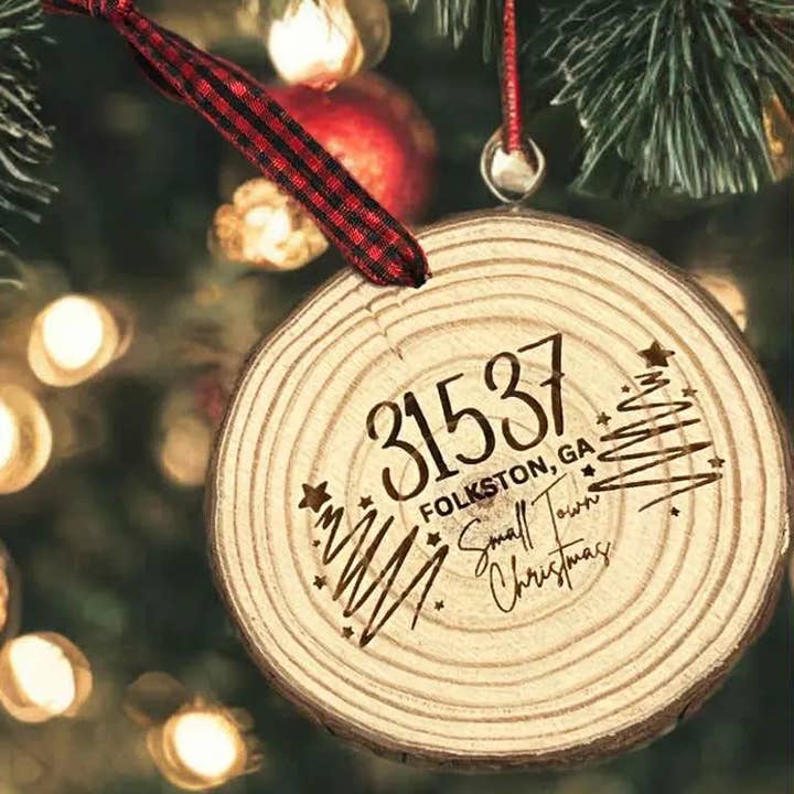 Southern Heart Designs - Wholesale Ornament - Personalized Zip Code Ornament