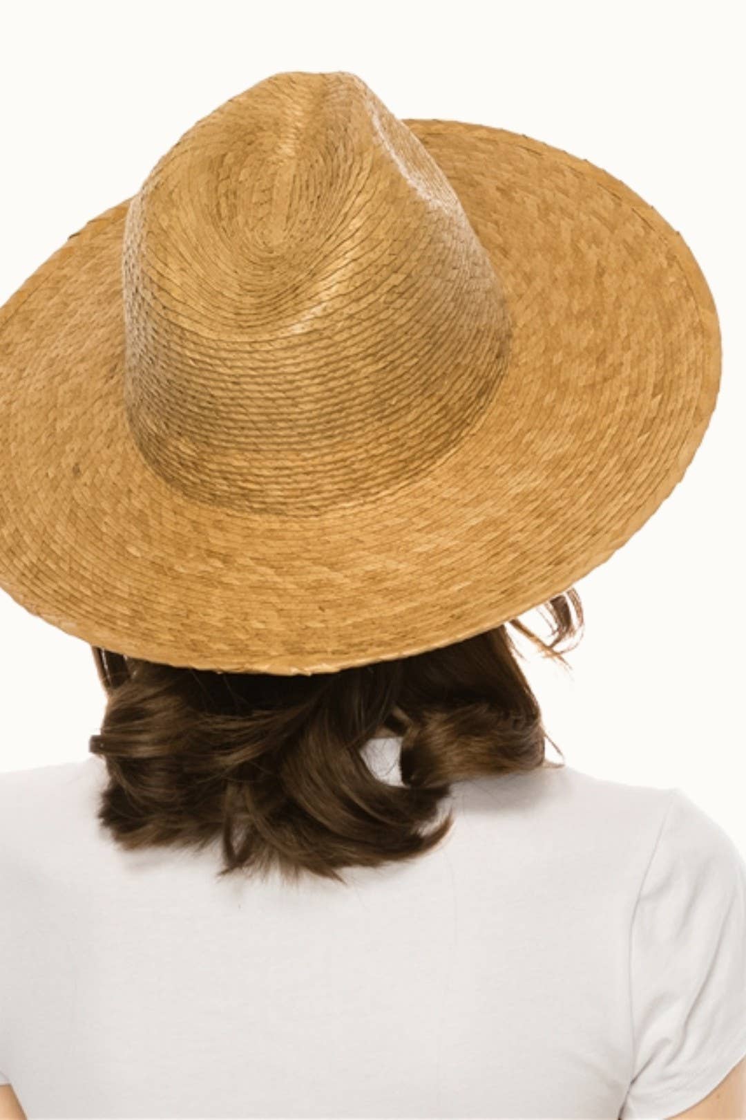 Olive & Pique - Wholesale Straw Hat - Women's - Palm Leaf Flat Brim Panama Straw Hat, UPF 50+5