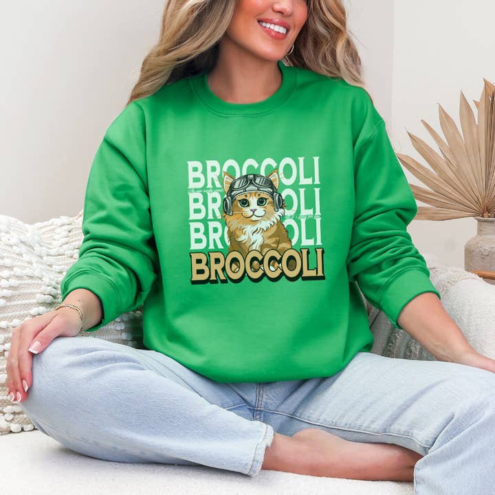 Broccoli | Fourth Wing Sweatshirt for wholesale by Sparrow and Wilde