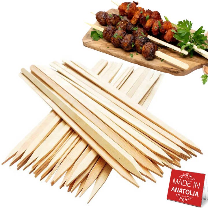 200-Pack Wooden Skewers for Grilling, 9.8” Long, 0.39” Wide and other Purchase wholesale marshmallow roasting sticks. Free returns & net 60 terms on Faire trending on Faire.