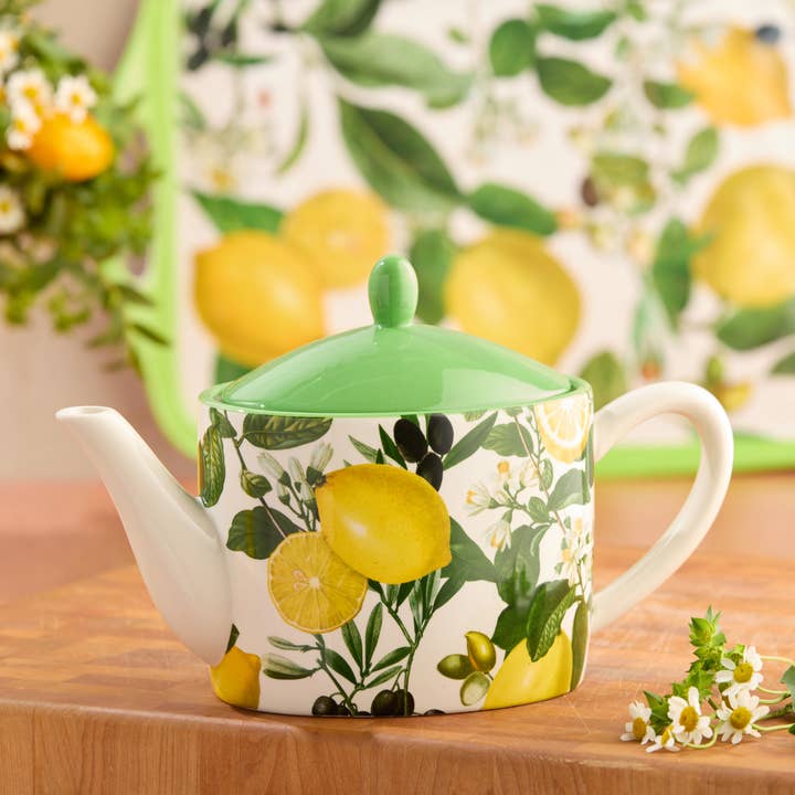 Certified International – wholesale Tea pot – Limone Ceramic Teapot 40 oz.
