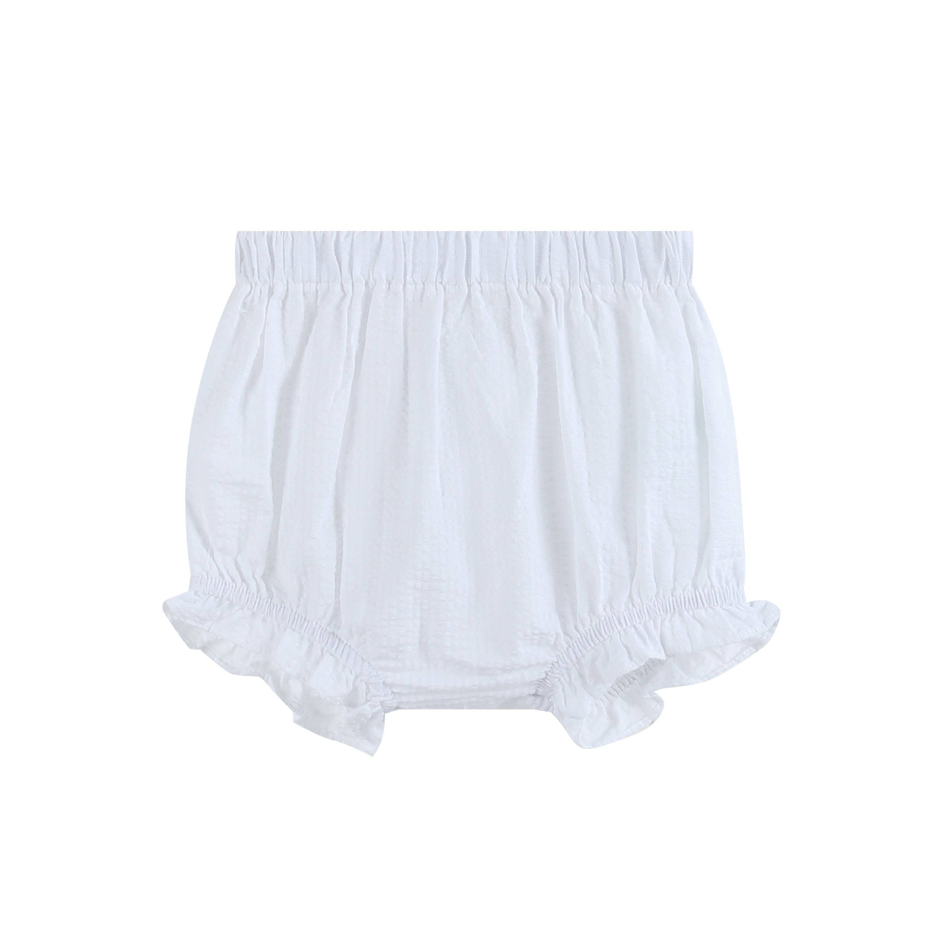 Lil Cactus - Wholesale Clothing Set - Baby - White Baby Sister Smocked Dress and Bloomer Set4