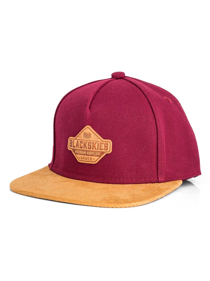 Essentials Snapback Cap Enfants Rouge-Brun-Brun pour la vente par Blackskies