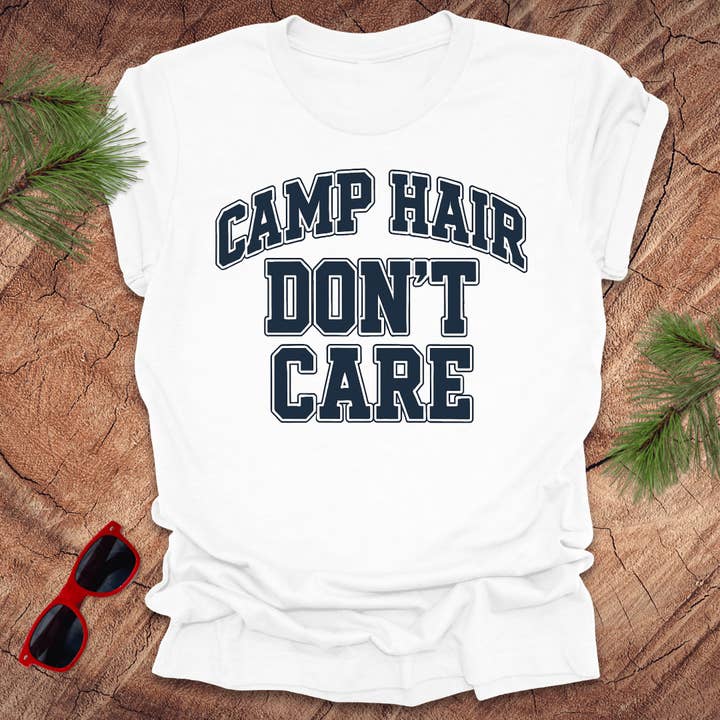 Camp Hair Don't Care Tee for wholesale by Wandering Owl Adventure Co.