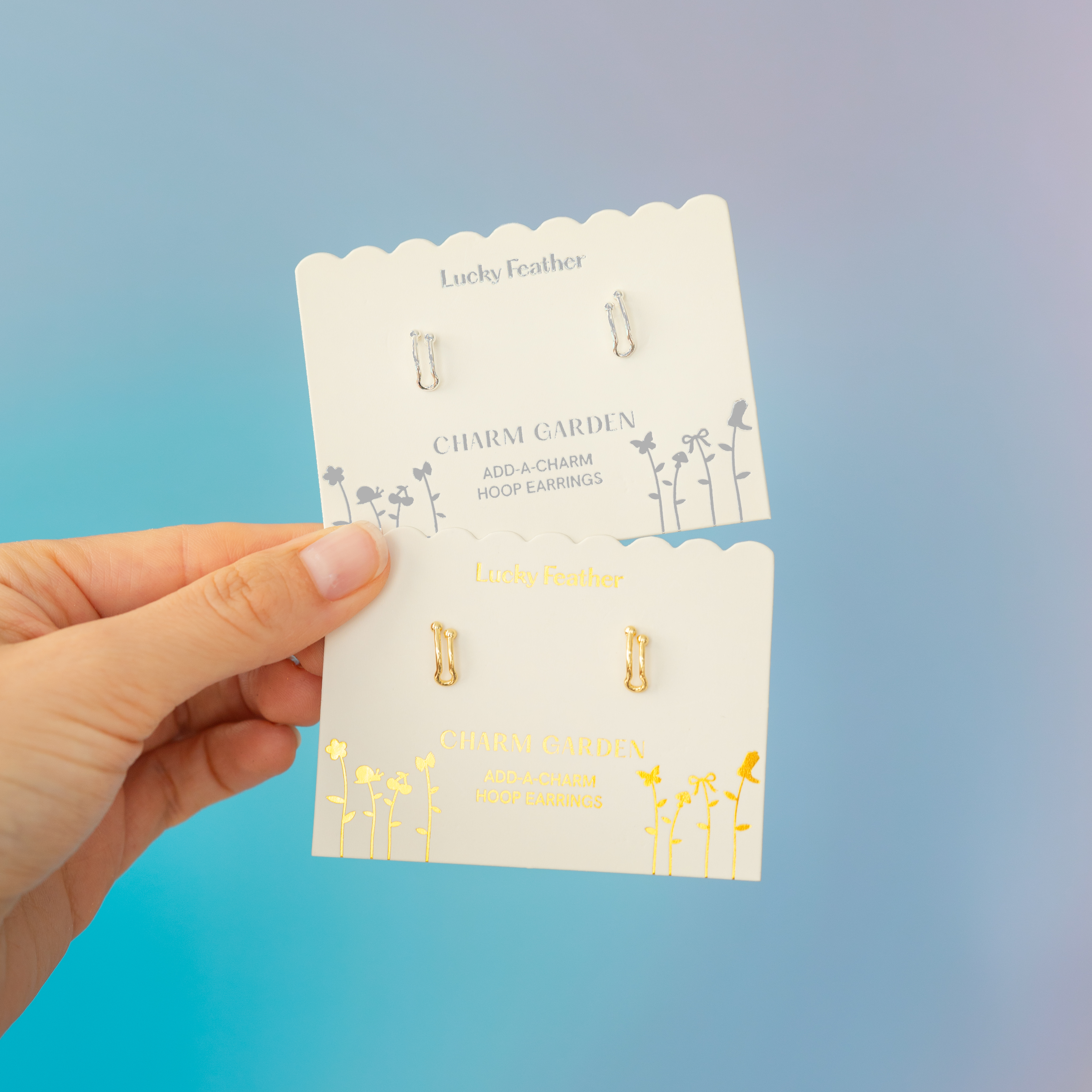 Lucky Feather - Wholesale Jewelry Set - Charm Garden Gold + Silver Bundle - Popular Letters, Shapes, Birthstones & Jewelry Base Items - (480 pieces total!) + free Display2