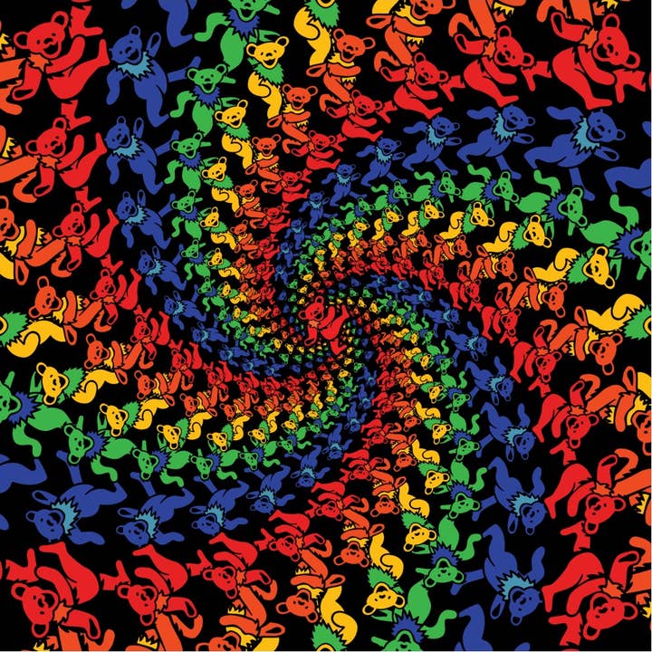 Sunshine Joy – wholesale Bandana – Unisex – 3D Grateful Dead Bandana Rainbow Bear Spiral