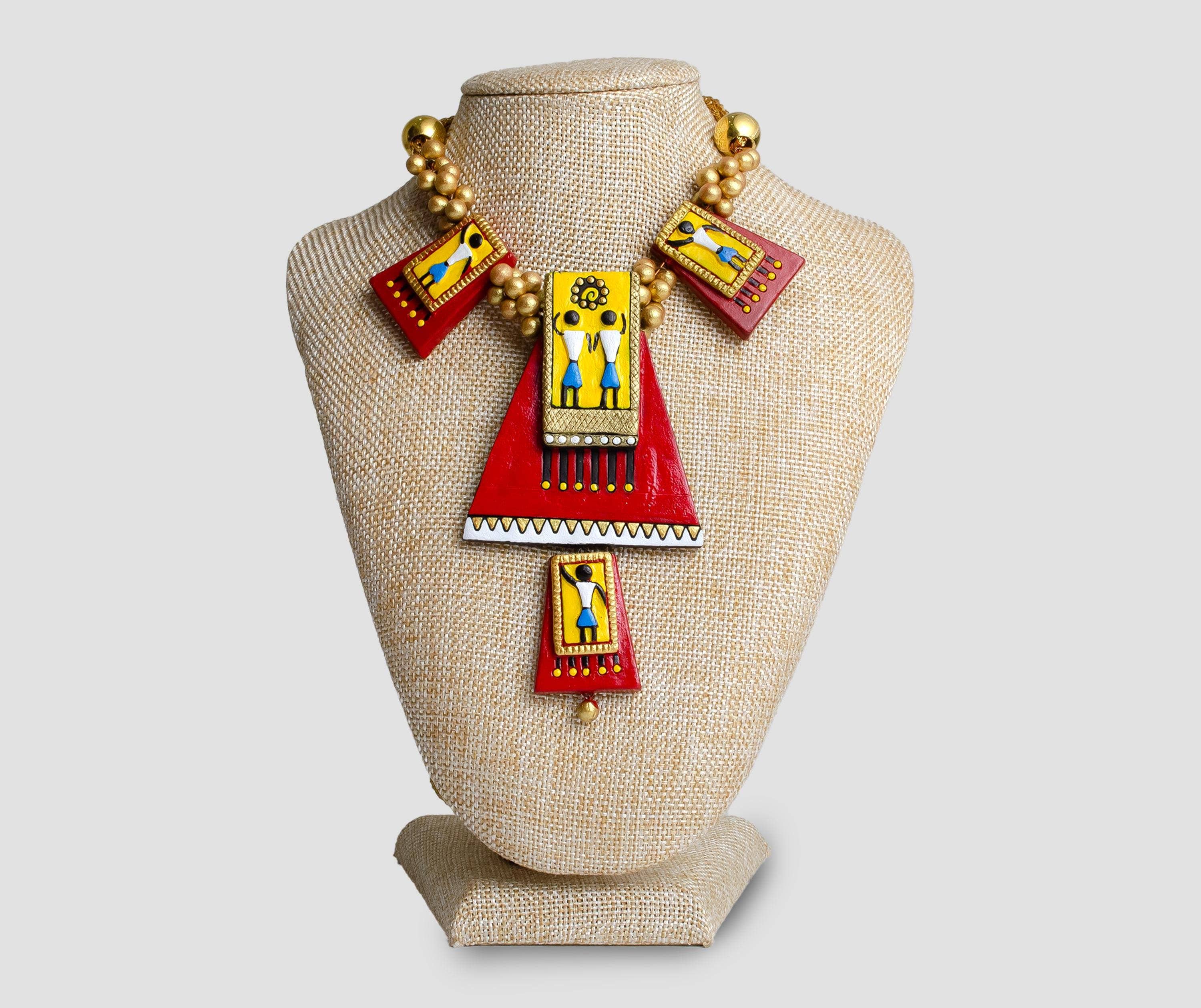 House of Kraft - Wholesale Sieradenset - Egyptische sieradenset | Klei-sieraden met rode piramide5