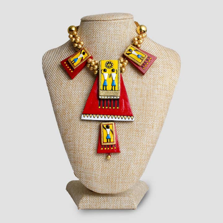 House of Kraft Jewelry & Accessories - Wholesale Jewelry Set - Egyptian Jewelry Set | Clay Jewelry | Red Pyramid Jewelry5