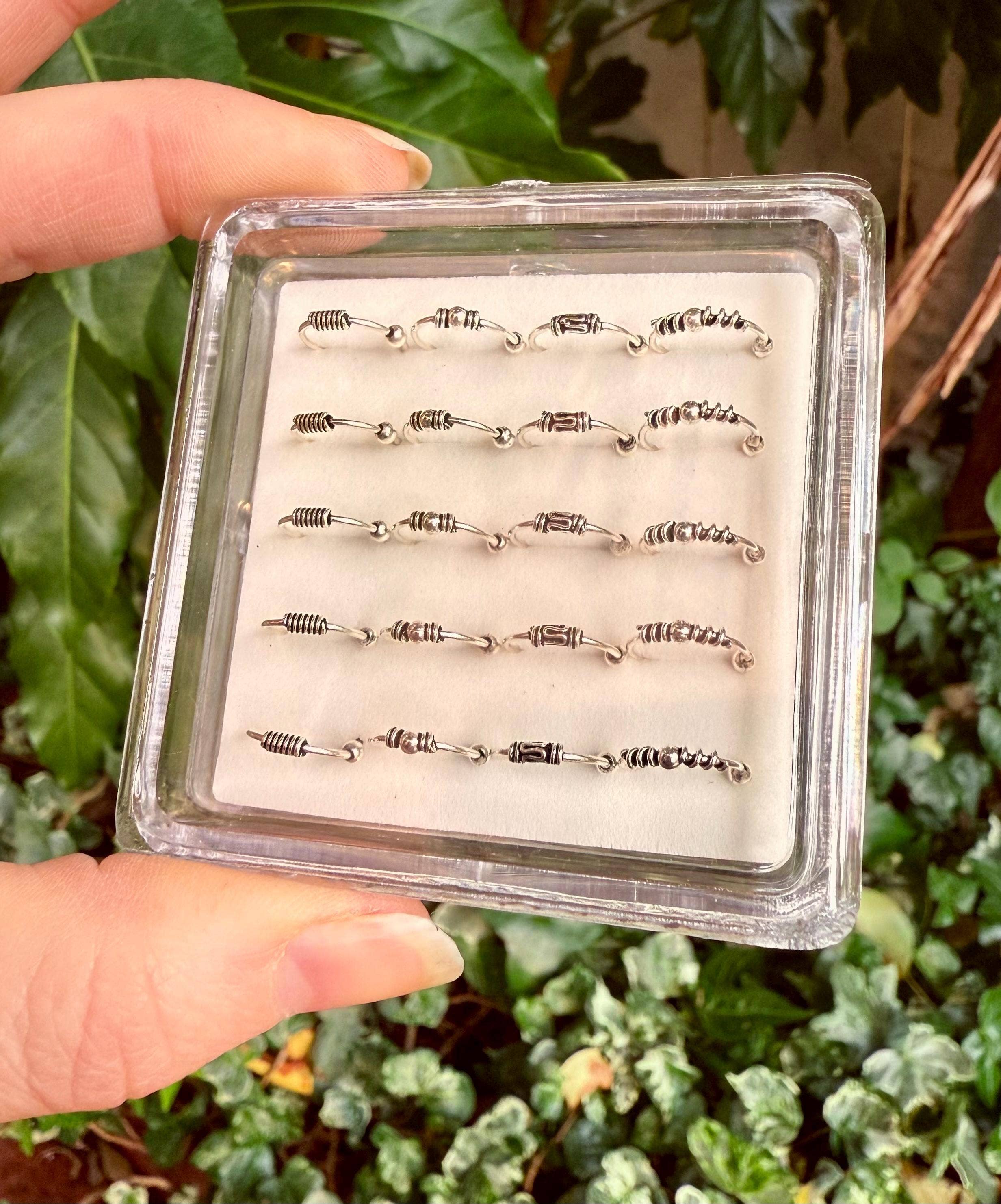 Kaali Boutique – wholesale Nose ring – Bali Nose Ring Hoop Sterling Silver 925 / Septum Jewelry / Septum Hoop/ Tattoo / Yoga / Ethnic Jewellery / Boho / Hypoallergenic6