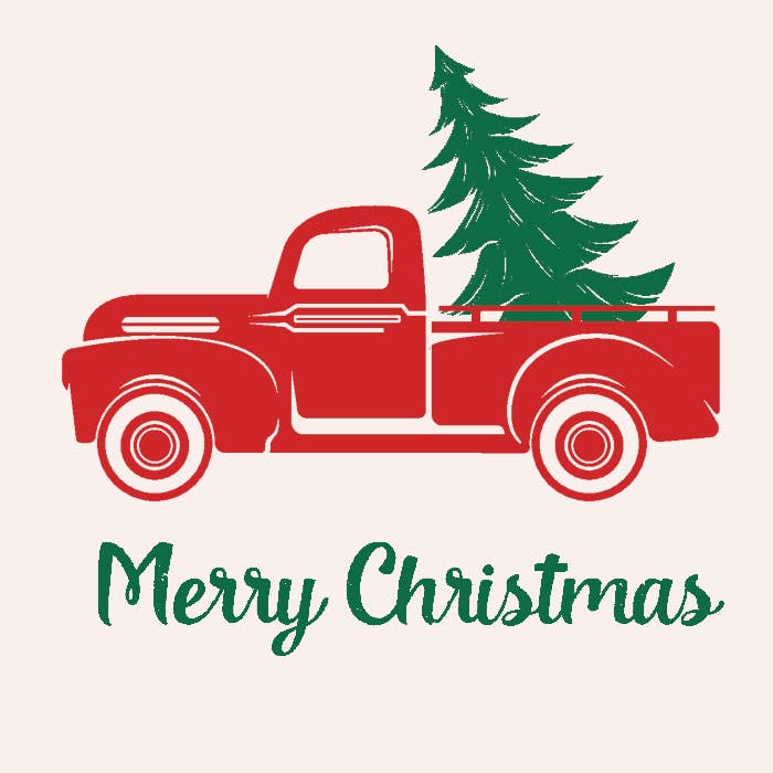 Christmas Truck - Euroscrubby Dishcloth for wholesale by Euroscrubby