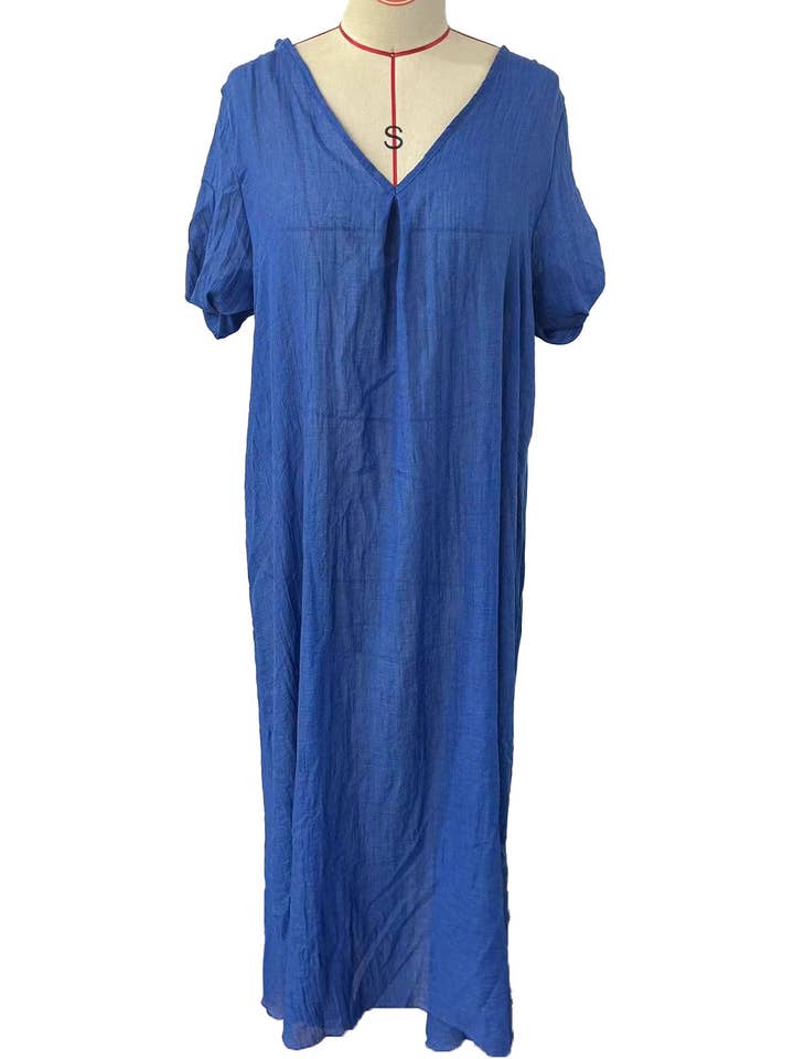safistyle - Wholesale Dress - Women's - Flowy V-Neck Maxi Dress6
