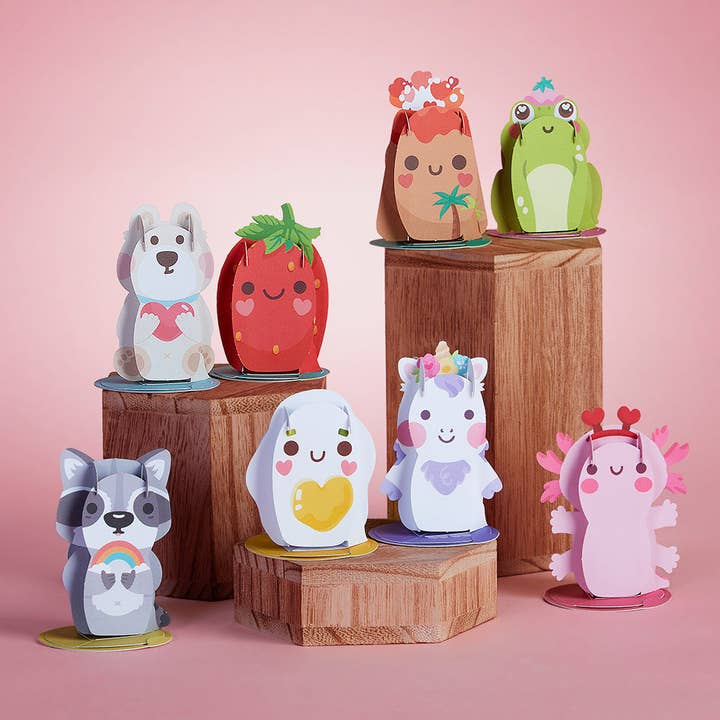 Playpop Explorers™: Assorted Valentine's for Kids 8-Pack 2x3 for wholesale by Lovepop Cards