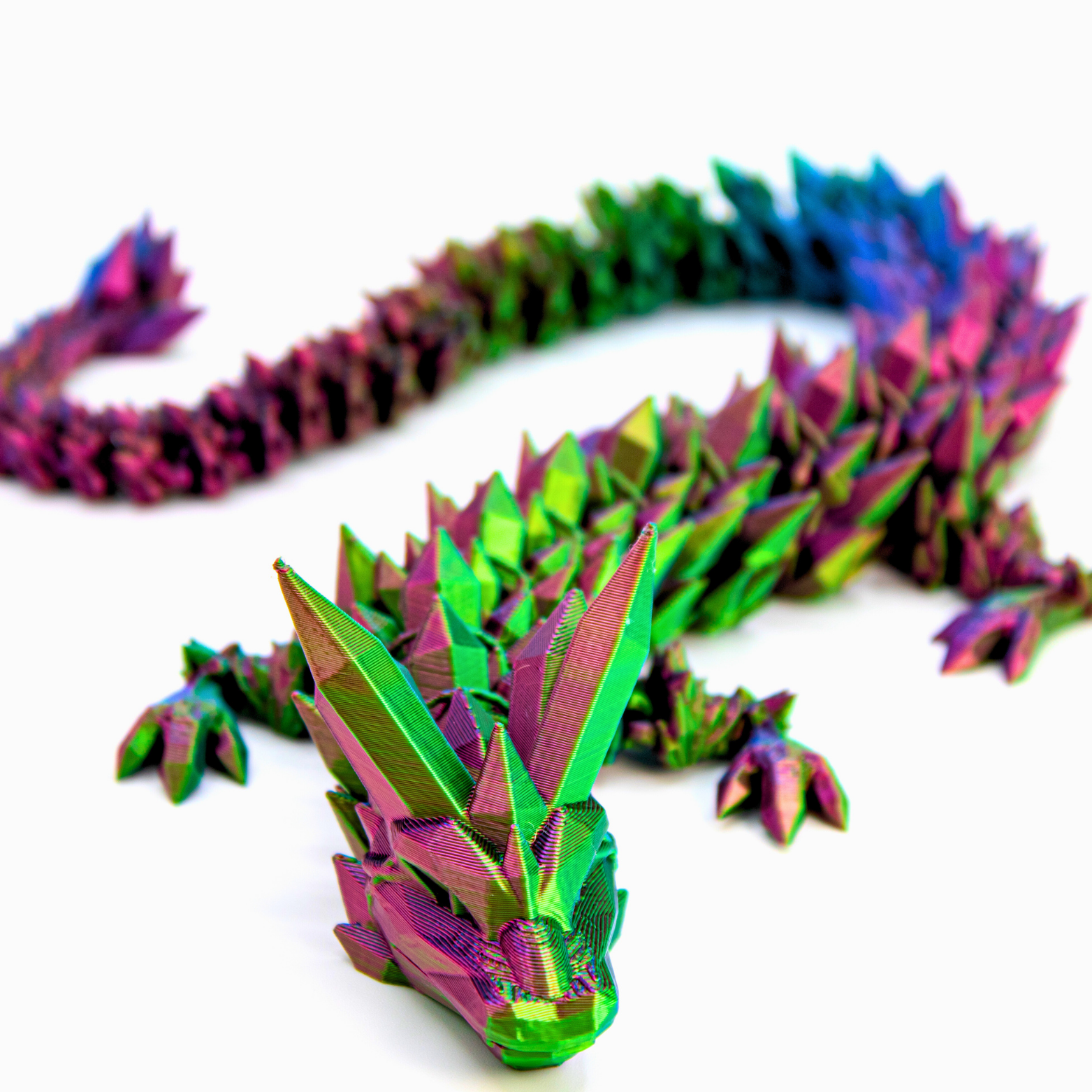 Dragon Fidgets - Wholesale Fidget Toy - Kids - 19IN Crystal Dragon Fidget Toy Decor, 3D Printed31