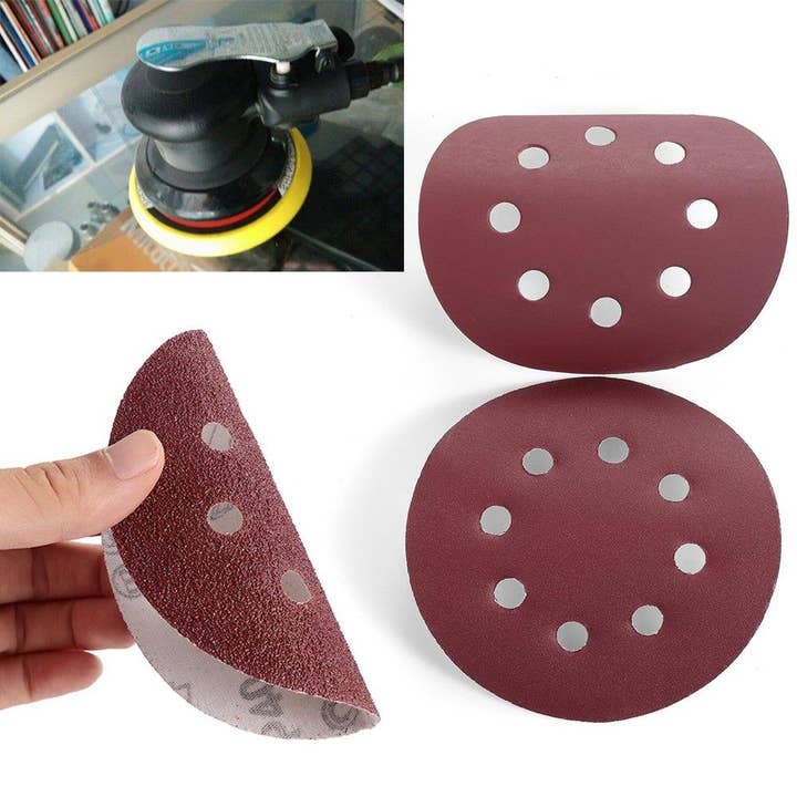 Ledsone – wholesale Sandpaper/pad – P-180 5 inch 8 Hole Sanding Discs Grind Paper Sanding Disc4