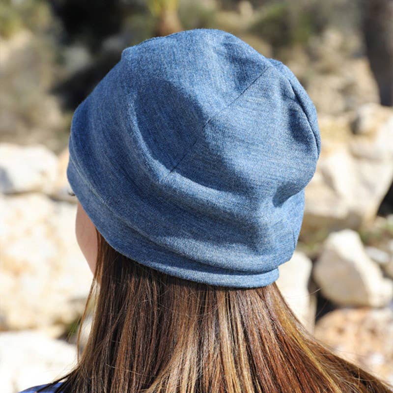 Purple Sardine - Vendita all'ingrosso Berretto - Donna - Berretto 231 - Cotone riciclato in denim lavato1