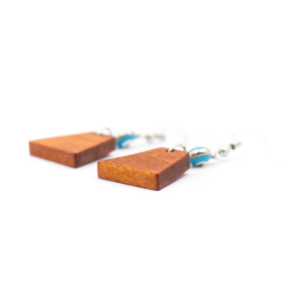 Meninas Bonitas Cork – Großhandel Ohrhänger – Ohrhänger mit bösem Blick und trapezförmigem Anhänger-ER-0831