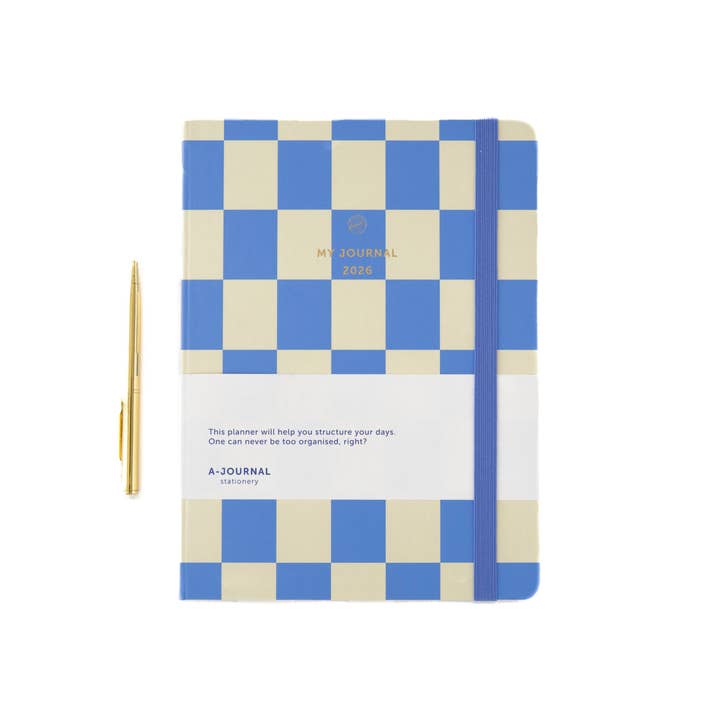 A-Journal Stationery - Wholesale Journal/Diary - My Journal 2026 - Checkered blue4
