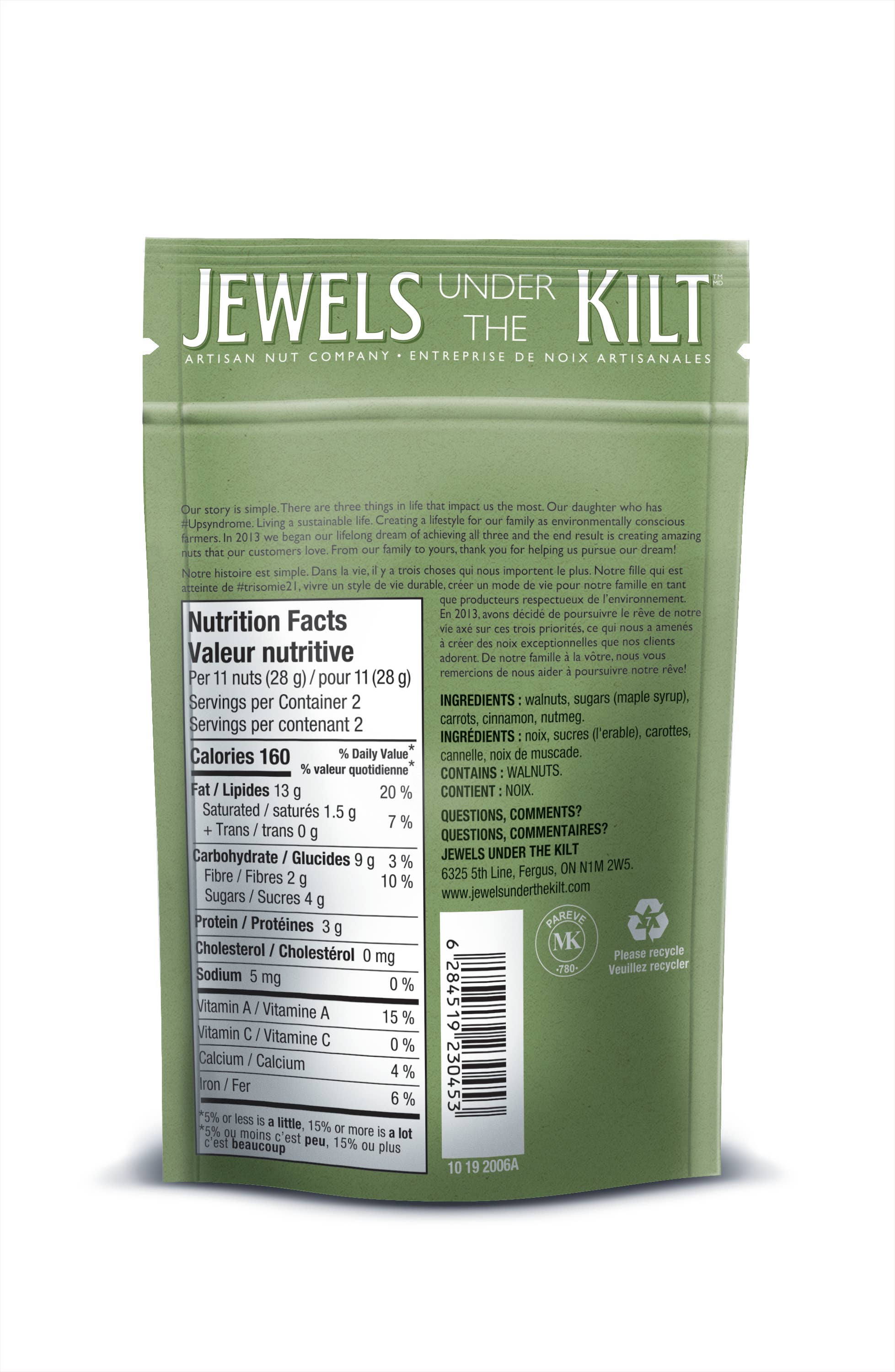 Jewels Under The Kilt – Engroshandel Nødder – gulerod kage valnød1