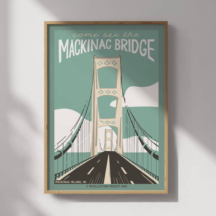 Poster di viaggio sull'isola di Mackinac per la vendita all'ingrosso da parte di Recollection Project