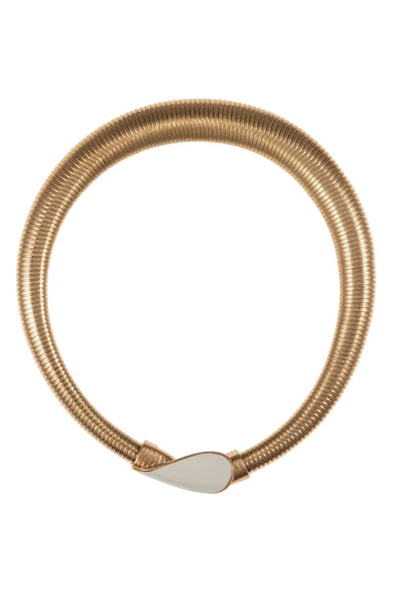 Verita Lane - Wholesale Link & Chain Necklace - Vintage Metal Snake Chain W Enamel Short Necklace Link & Cha2