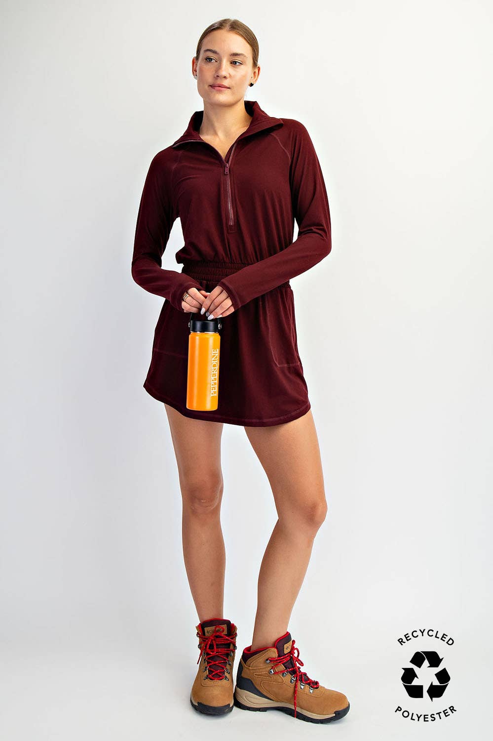 Rae Mode - Wholesale Athletic Skirt - Women's - BUTTER SOFT QUARTER ZIP ROMPERSKIRT0