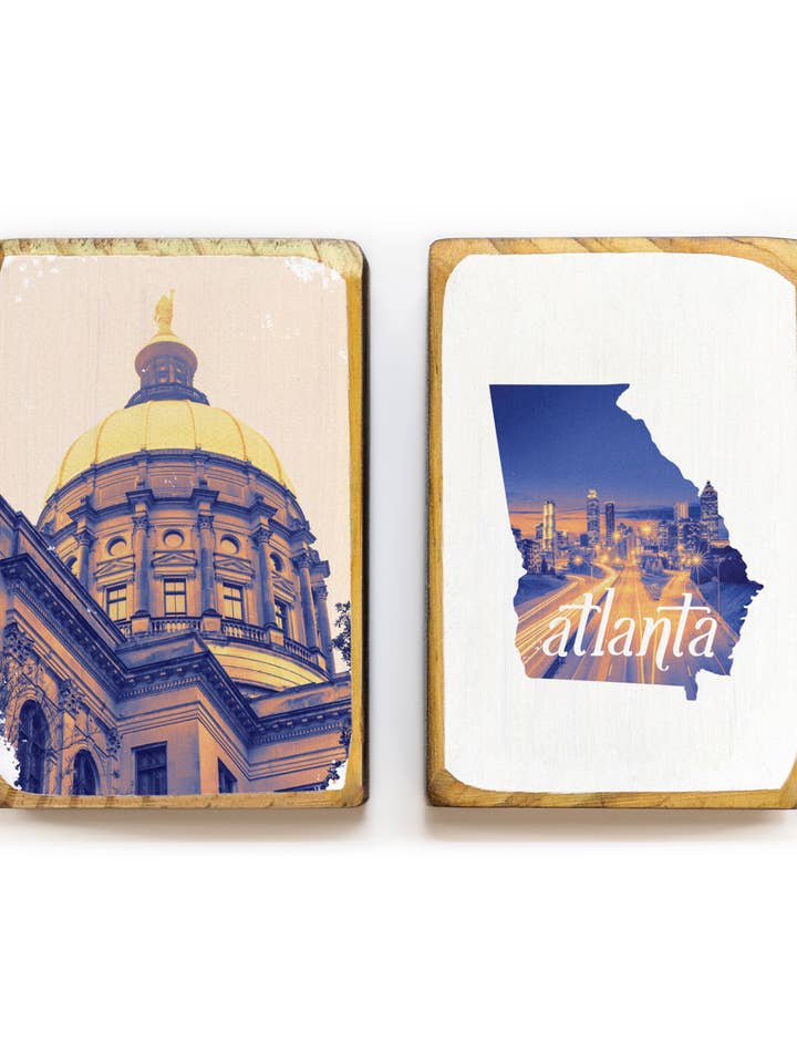 Atlanta, Georgia, Map - Bookends for wholesale by ARCHd