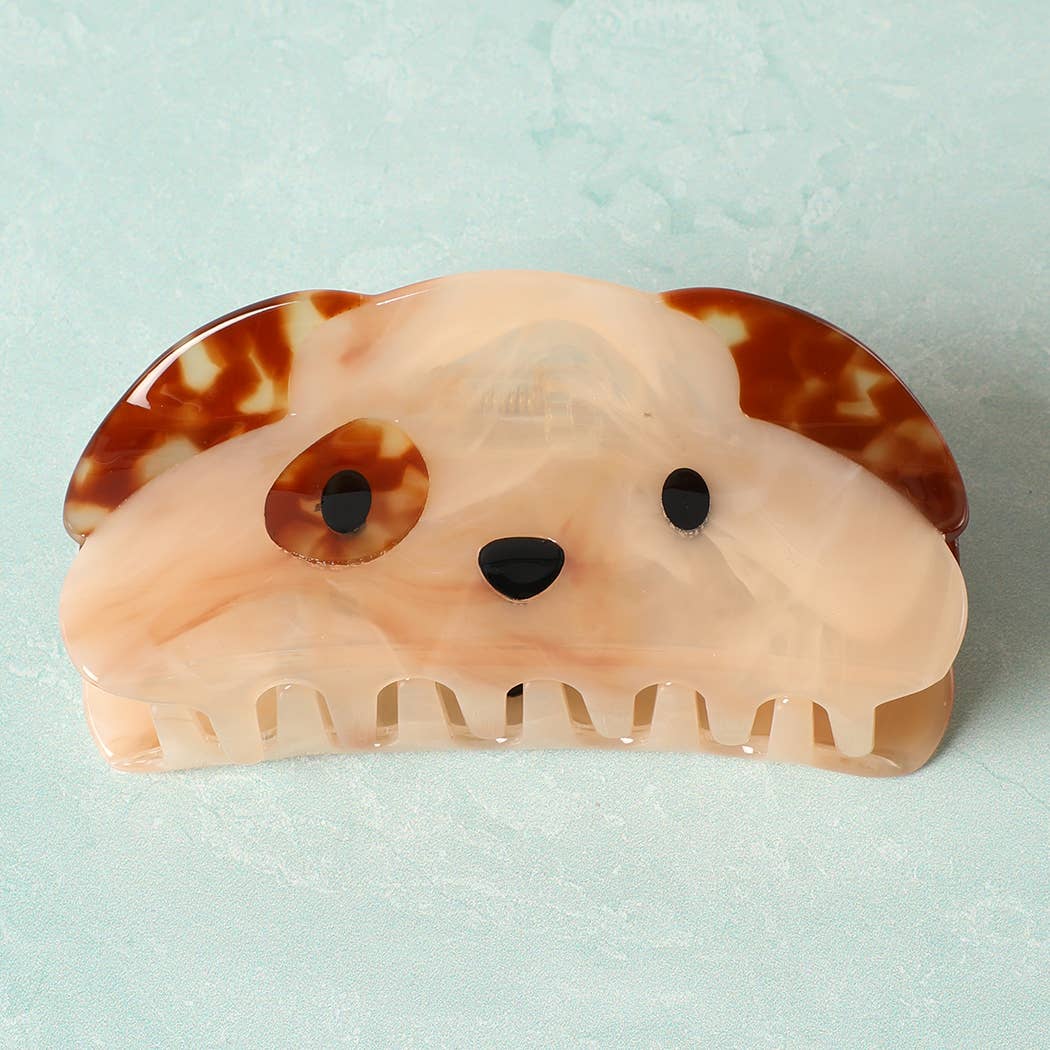 Fashion City – wholesale Hair clip – Women’s – Adorable Puppy Faces Designed Hair Claw Clip4