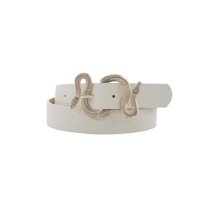anbfashion - Wholesale Belt - Women's - ANTIQUE GOLD TEXTURED SNAKE WRAP BUCKLE BELT 330