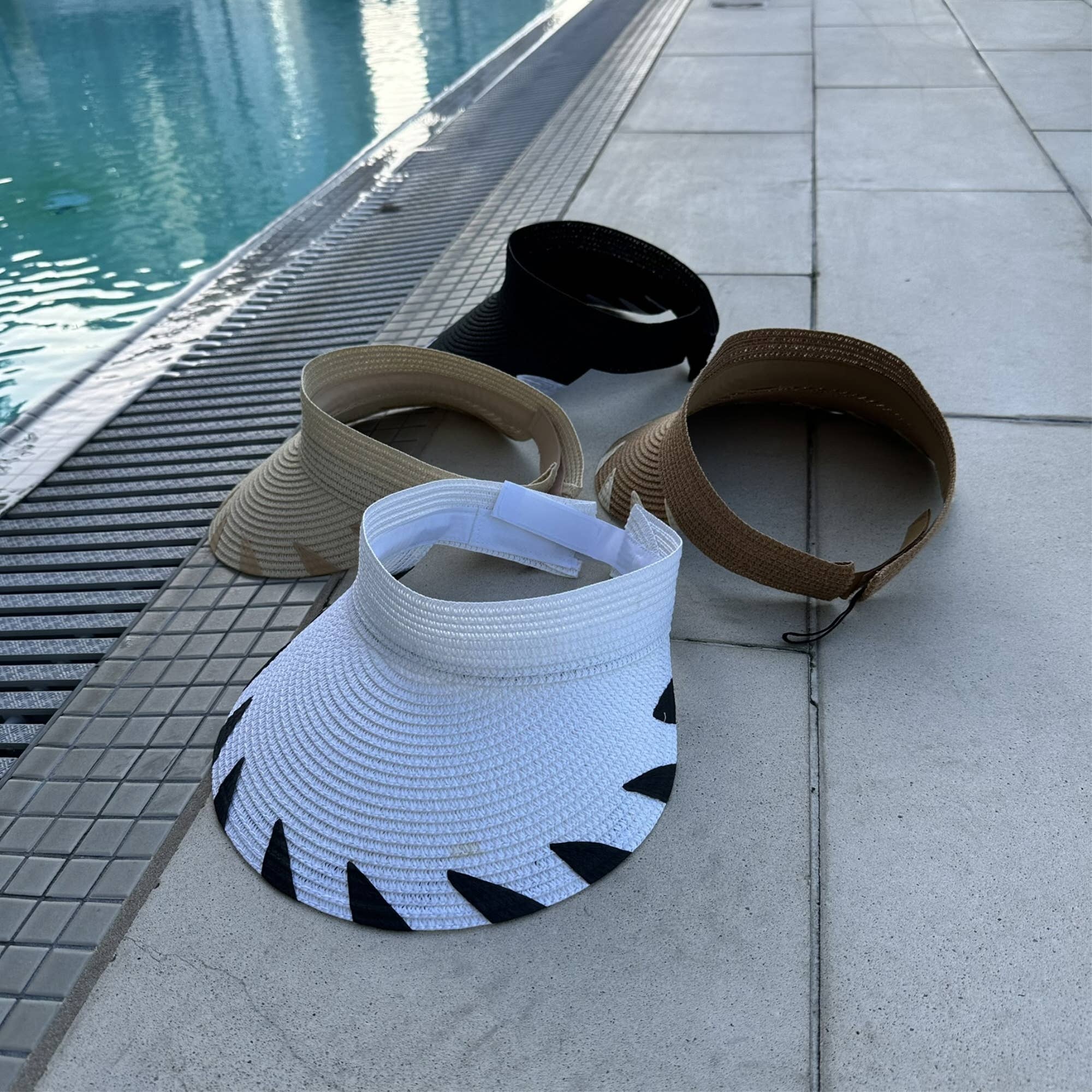 Queens INC – wholesale Visor – Women's – Sunset Sport Visor 🌞 Adjustable Straw Visor3