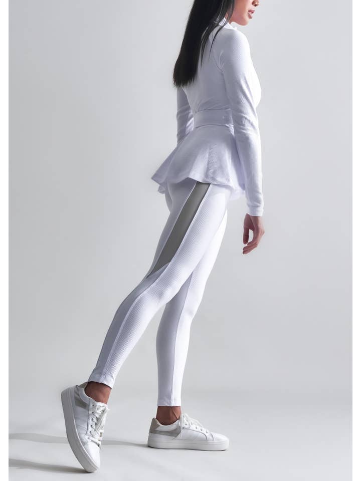 Bianco Leggings RK Texture in mesh in vendita all'ingrosso su Faire