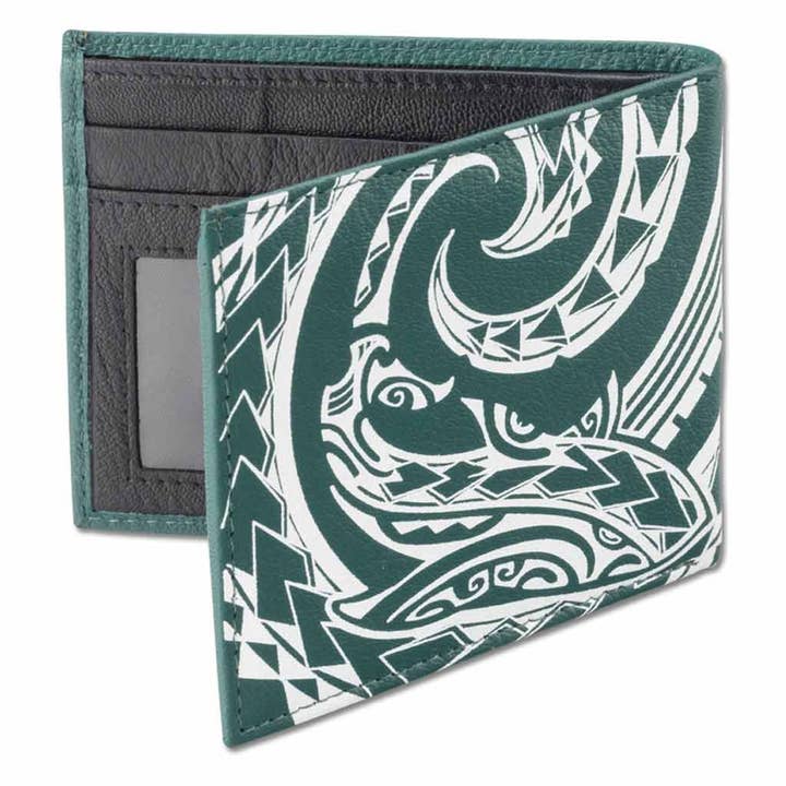 NA KOA - Wholesale Wallet - Men's - Tribal shark tattoo bifold wallet - Art: "Mano" by Kuaika Quenga18
